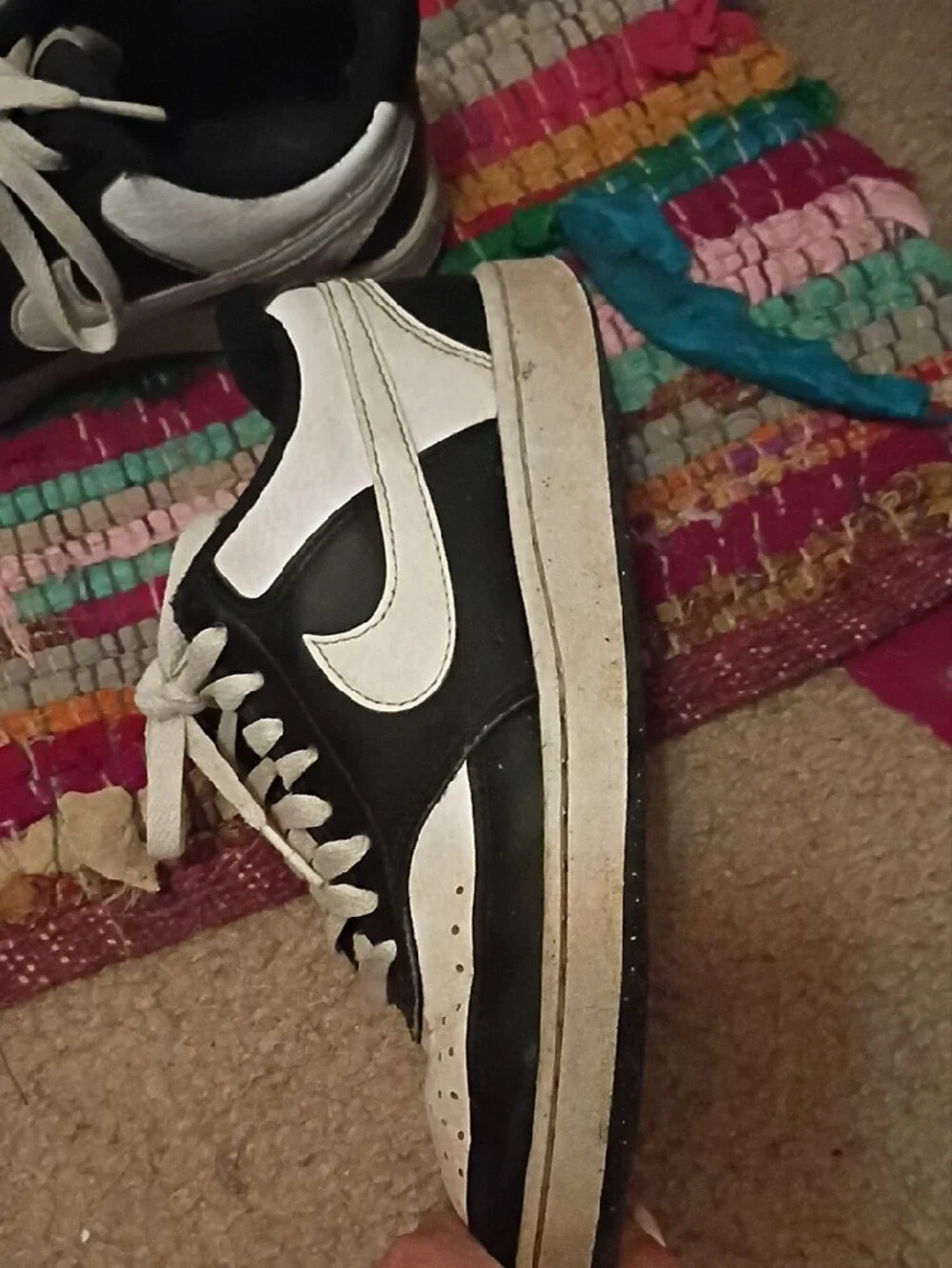 Nike Women’s Black and White Low-Top Sneakers
